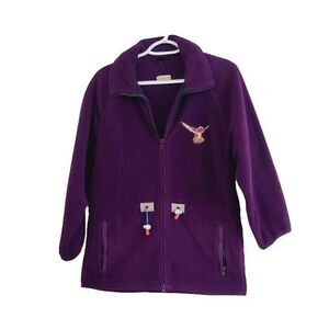 Barrier Fleece Long Sleeve Purple Jacket Eagle Cinch Waist Women's Size Small